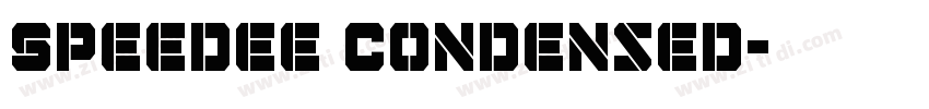 Speedee Condensed字体转换